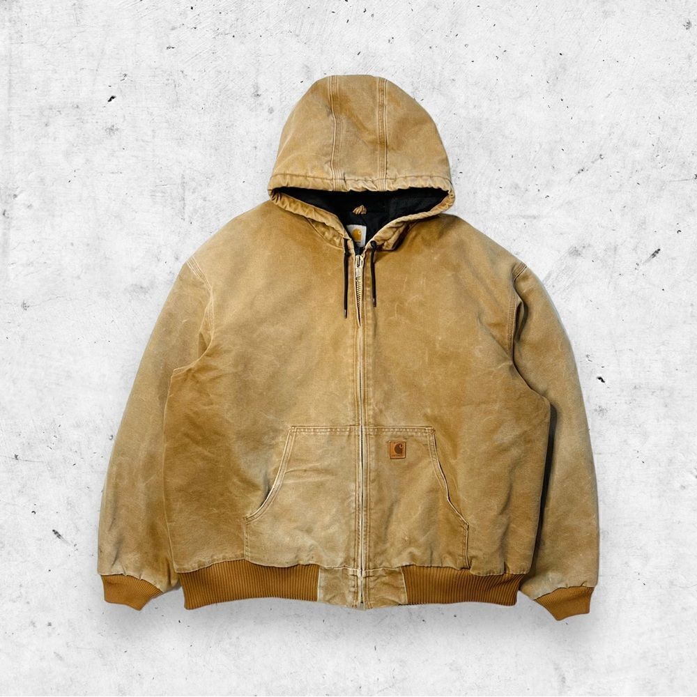 Carhartt J130 BRN Insulated Duck Active Jacket, 12oz Heavyweight, Brown, 3XL